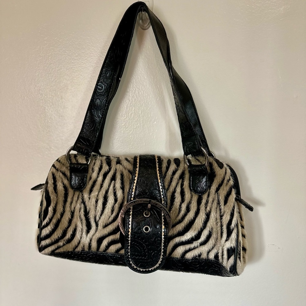 Zebra Print Red By Marc Ecko Vintage Shoulder Bag